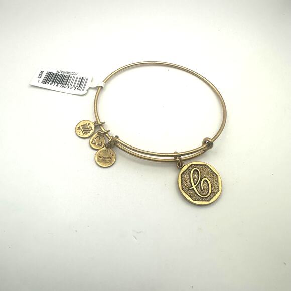 Alex + Ani Gold Initial C Bangle Bracelet NWT Costume Jewelry Casual - Picture 7 of 7